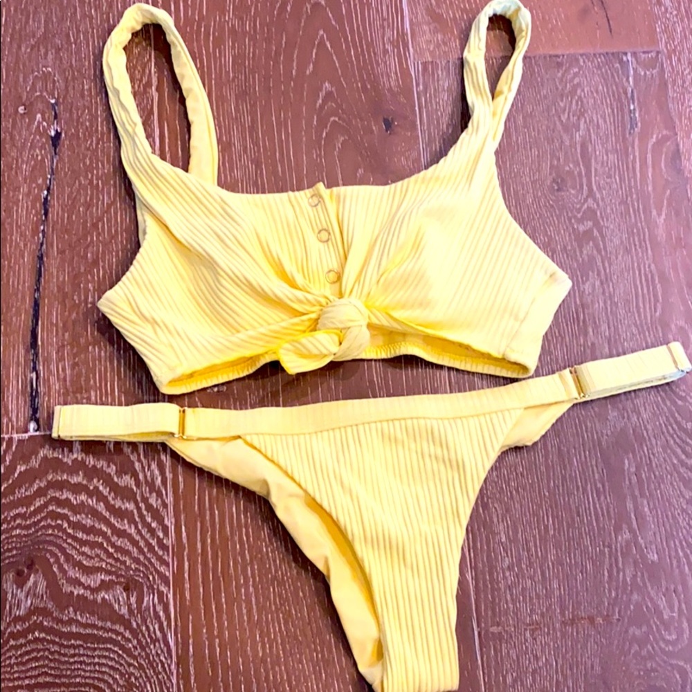 Yellow beach bunny bikini